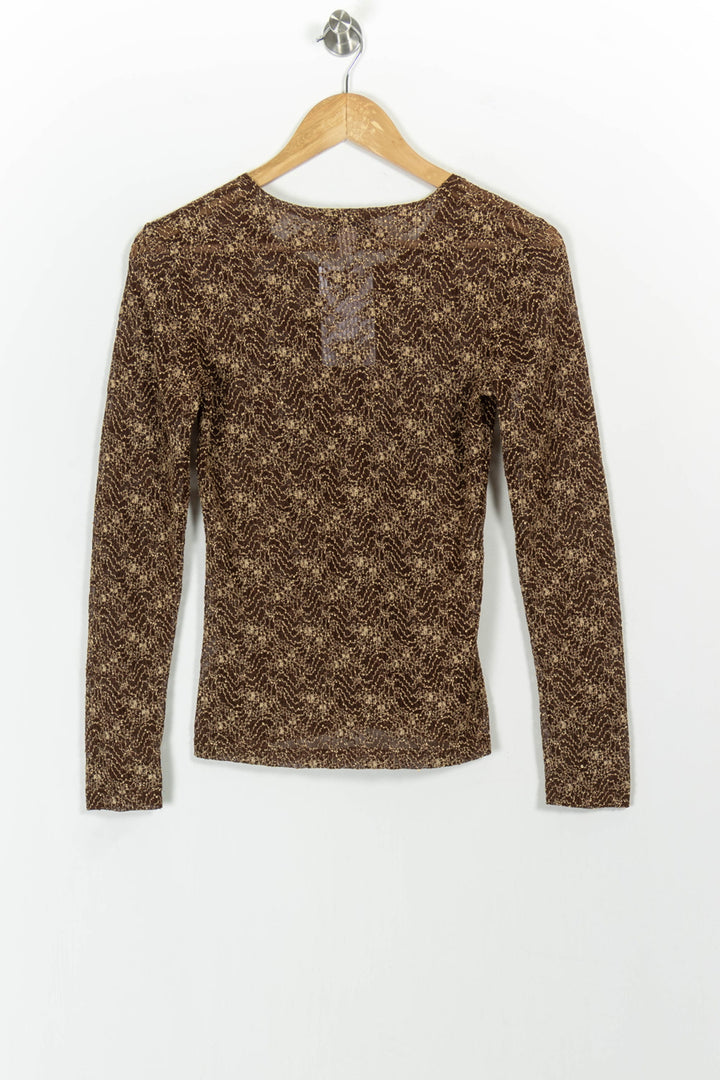 Top Marron et Beige - Taille M/38 de la marque Maison 123 | PARAD102933 - Vendu par Paradigme - Image 4