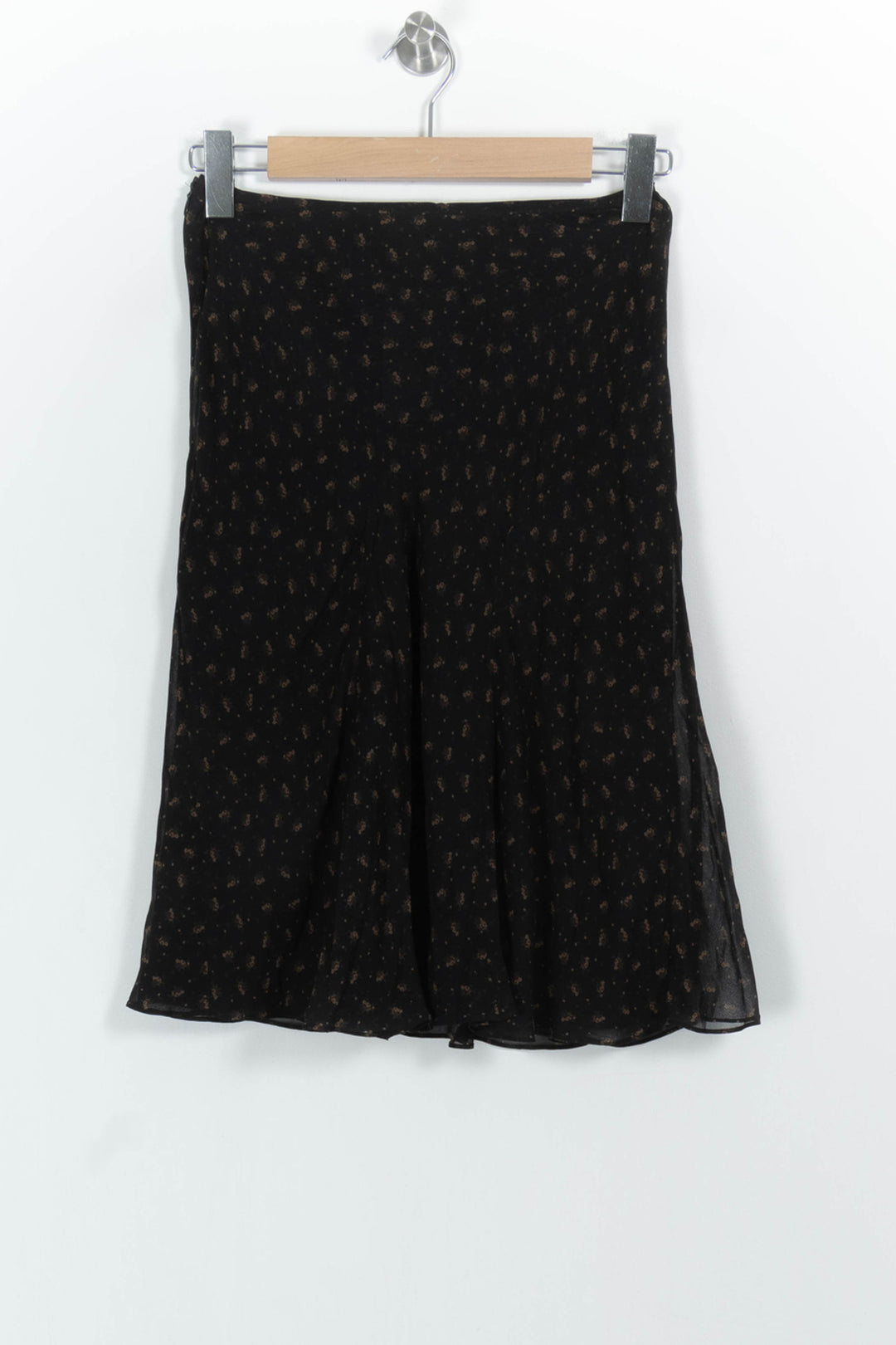 Jupe Midi Noire et Marron - Taille M/38 de la marque Caroll | PARAD102935 - Vendu par Paradigme - Image 4