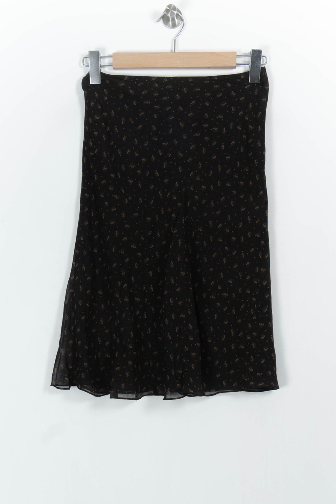 Jupe Midi Noire et Marron - Taille M/38 de la marque Caroll | PARAD102935 - Vendu par Paradigme - Image 2