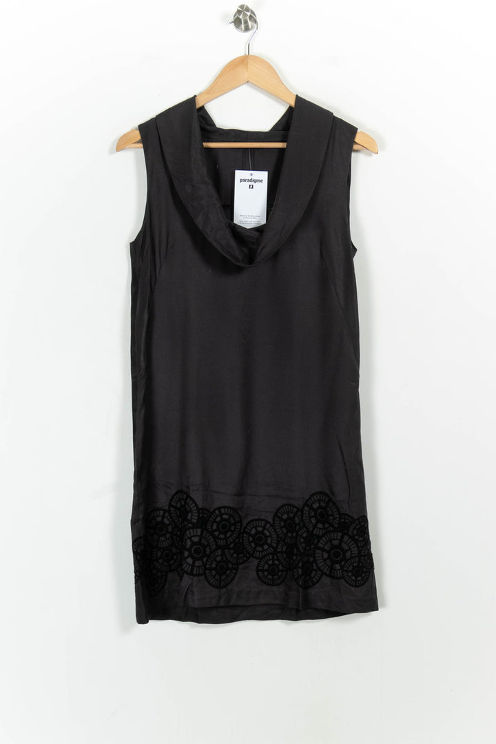 Robe Courte Noire - Taille S/36 de la marque Caroll | PARAD102936 - Vendu par Paradigme - Image 2