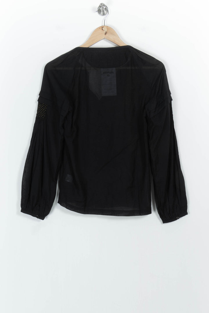 Blouse Noire - Taille S/36 de la marque Maje | PARAD102946 - Vendu par Paradigme - Image 4