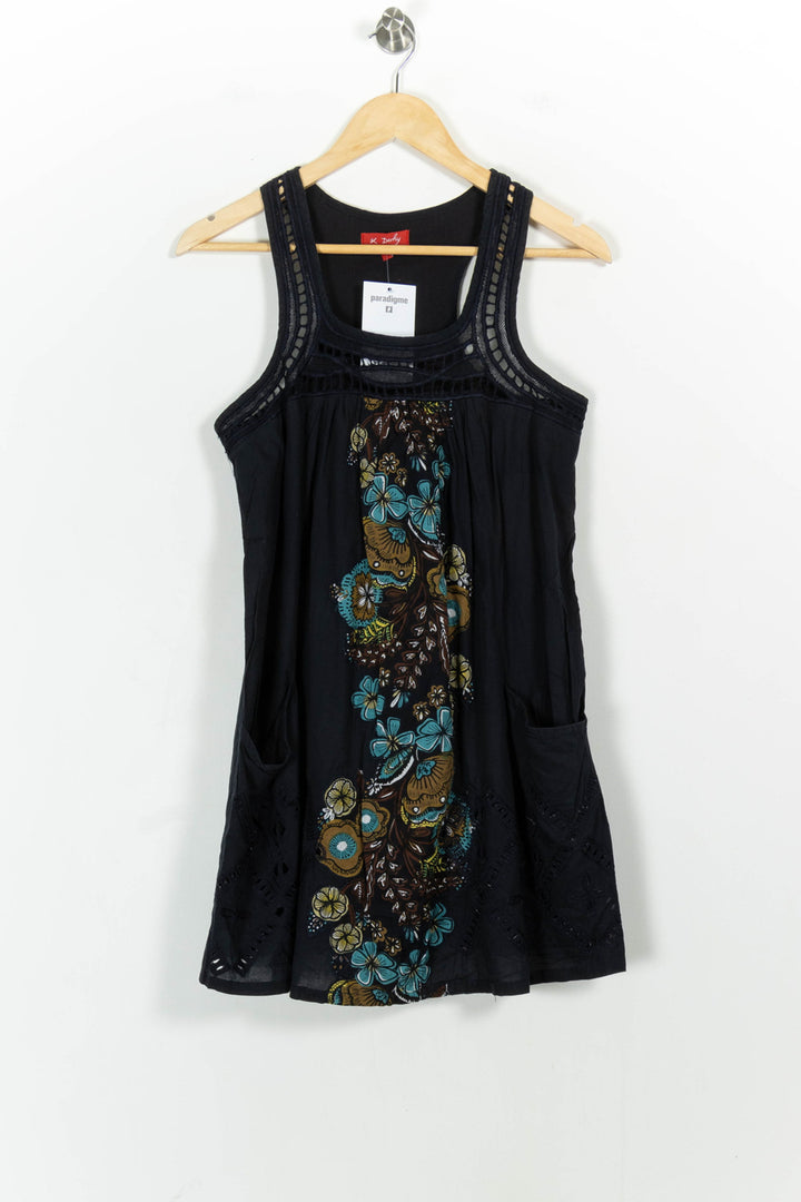 Robe Courte Bleue et Noire - Taille M/38 de la marque Derhy | PARAD102949 - Vendu par Paradigme - Image 2