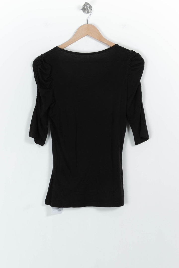 T-shirt Noir - Taille M/38 de la marque Caroll | PARAD102953 - Vendu par Paradigme - Image 4