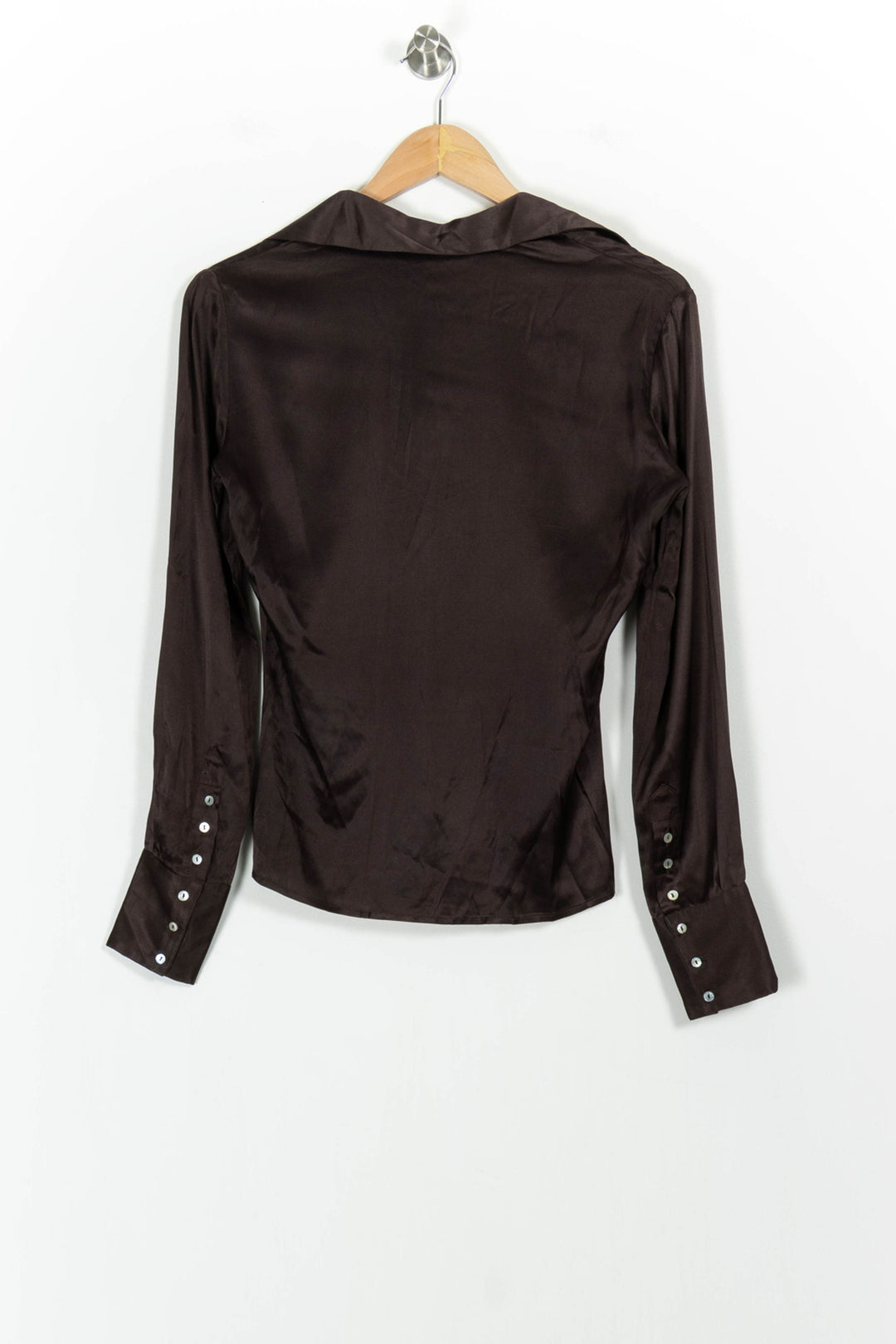 Chemise Marron - Taille M/38 de la marque Caroll | PARAD102955 - Vendu par Paradigme - Image 4