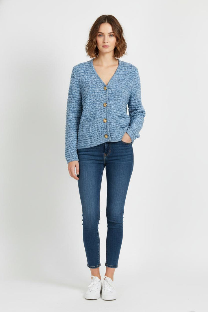 Cardigan Bleu - Taille L/40 de la marque ba&sh | PARAD102973 - Vendu par Paradigme - Image 1