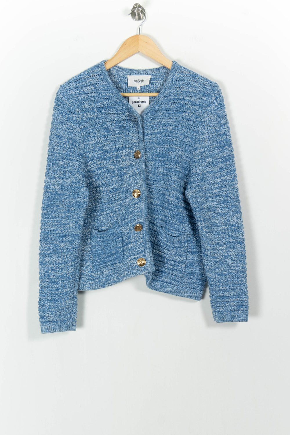 Cardigan Bleu - Taille L/40 de la marque ba&sh | PARAD102973 - Vendu par Paradigme - Image 2