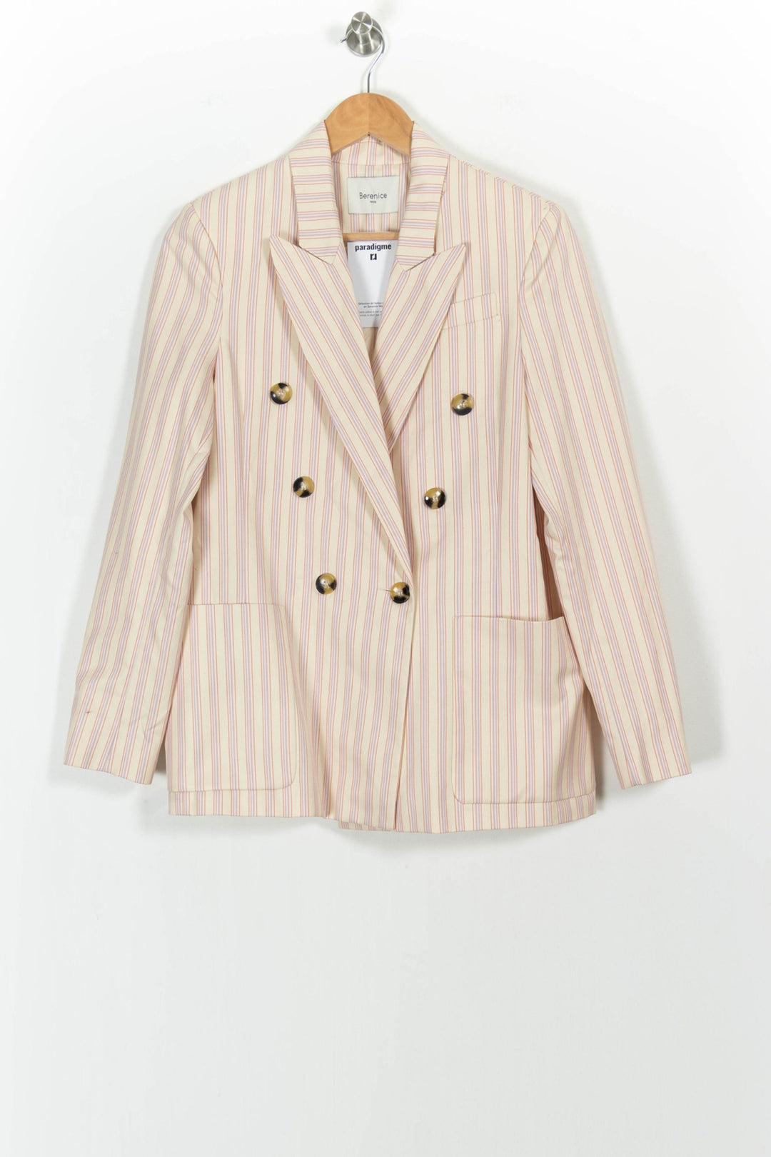 Blazer Rose et Beige - Taille S/36 de la marque Bérénice | PARAD102976 - Vendu par Paradigme - Image 2