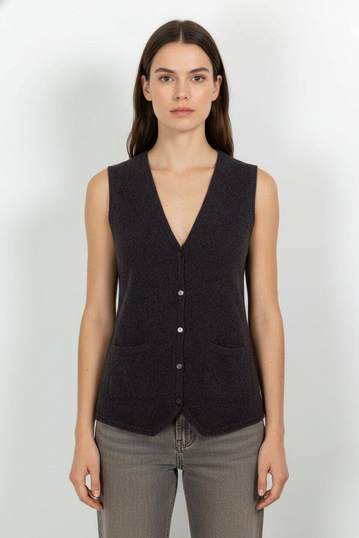 Gilet Violet - Taille M/38 de la marque Eric Bompard | PARAD102995 - Vendu par Paradigme - Image 1
