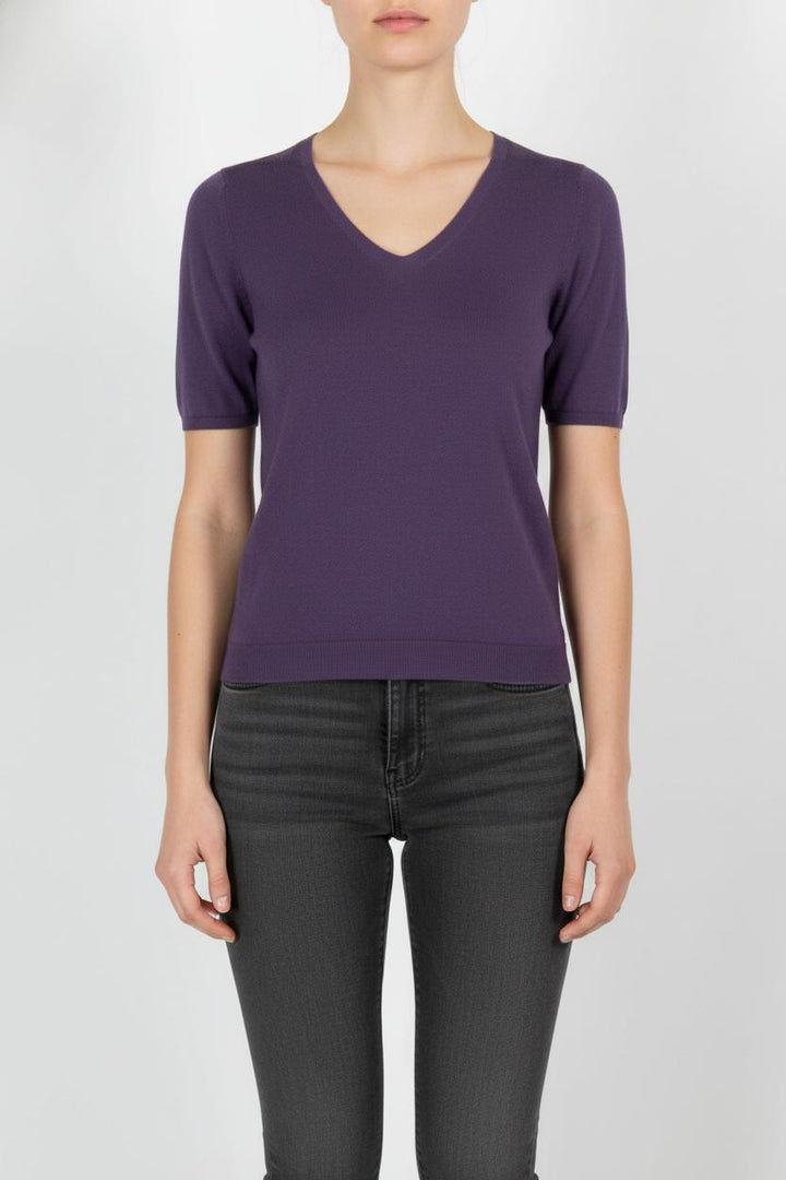 Pull Violet - Taille S/36 de la marque Eric Bompard | PARAD102996 - Vendu par Paradigme - Image 1
