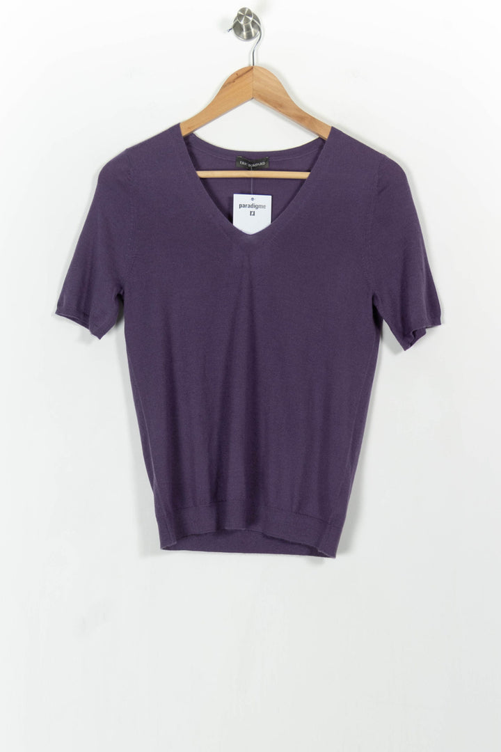 Pull Violet - Taille S/36 de la marque Eric Bompard | PARAD102996 - Vendu par Paradigme - Image 2