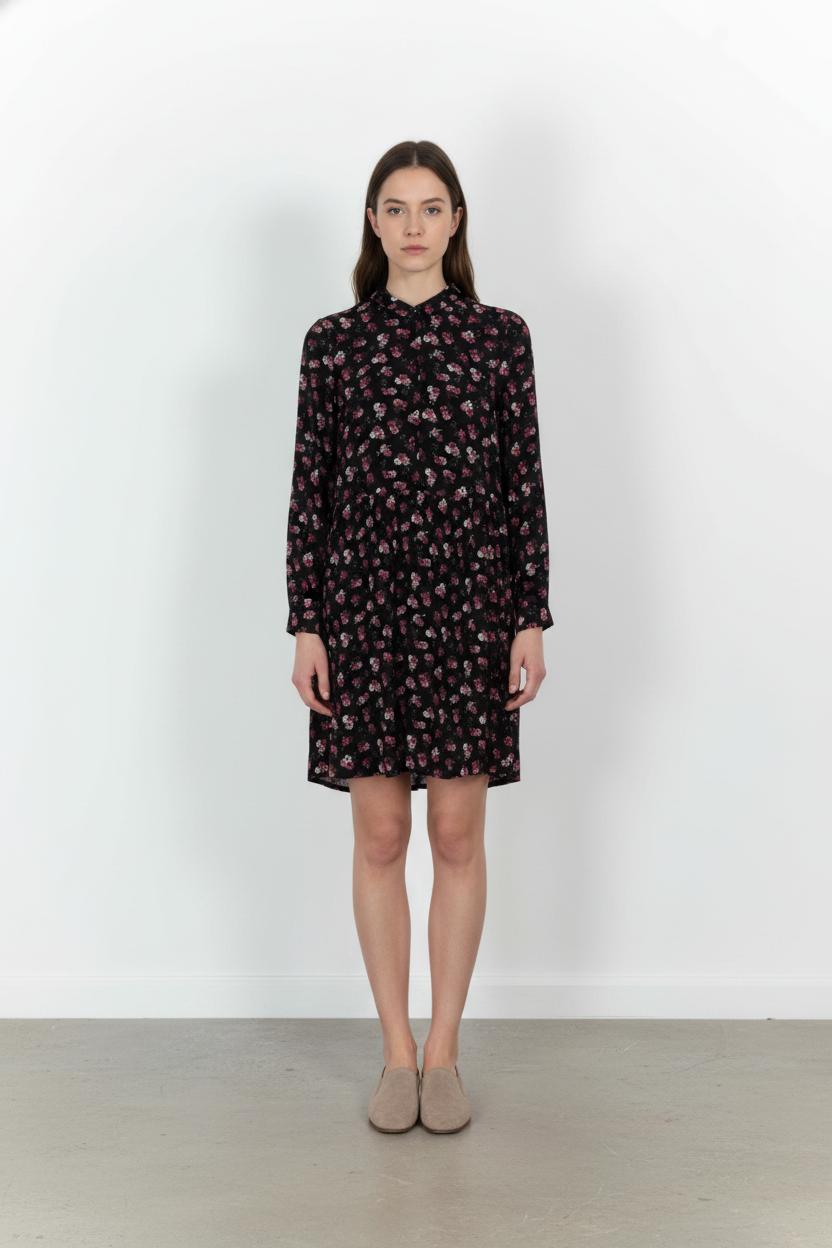 Robe Fleurie Noire et Rose - Taille S/36 de la marque Des petits hauts | PARAD103002 - Vendu par Paradigme - Image 1