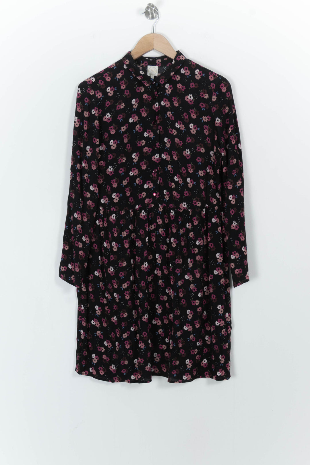 Robe Fleurie Noire et Rose - Taille S/36 de la marque Des petits hauts | PARAD103002 - Vendu par Paradigme - Image 2
