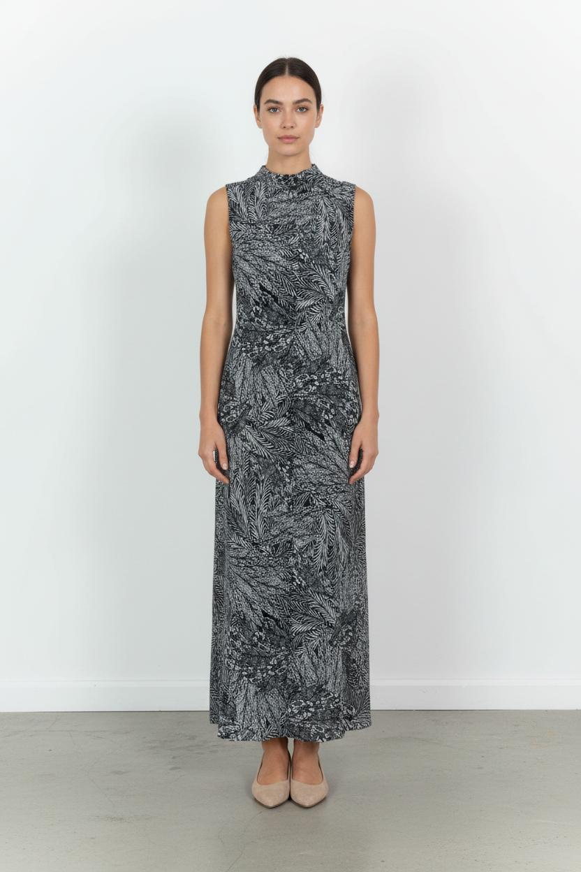 Robe longue noire et blanche - Taille M/38 de la marque Maison 123 | PARAD103003 - Vendu par Paradigme - Image 1
