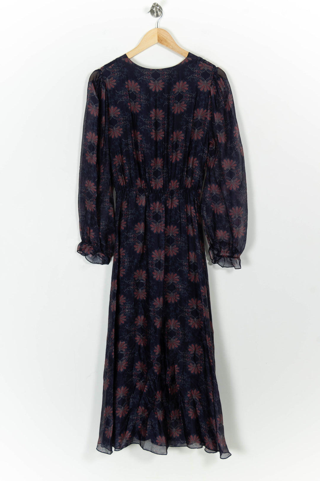Robe Longue Bleu Marine et Rouge - Taille M/38 de la marque La Fée Maraboutée | PARAD103007 - Vendu par Paradigme - Image 4