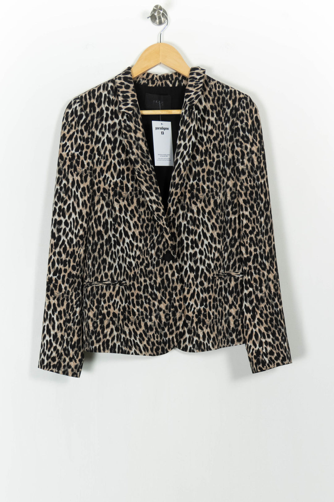 Blazer Léopard Beige et Noir - Taille M/38 de la marque IKKS | PARAD103009 - Vendu par Paradigme - Image 2