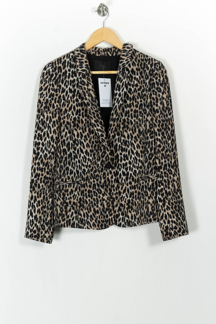 Blazer Léopard Beige et Noir - Taille M/38 de la marque IKKS | PARAD103009 - Vendu par Paradigme - Image 2