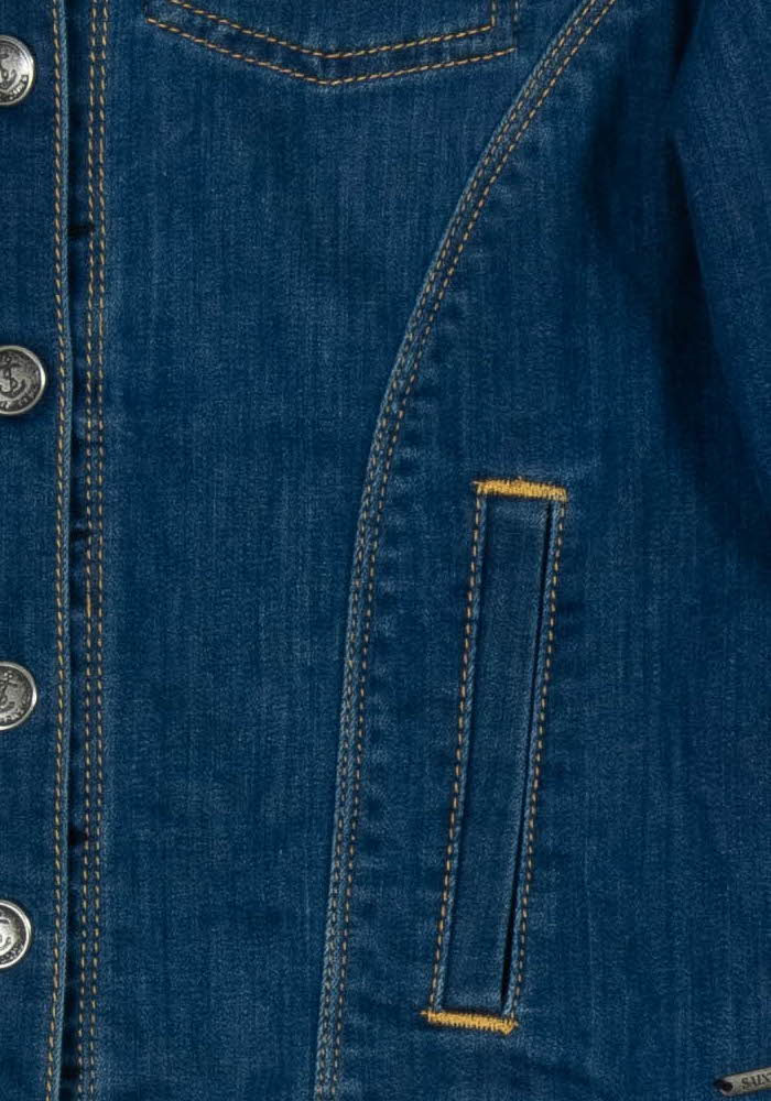 Veste en Jean Bleue - Taille M/38 de la marque Saint James | PARAD103010 - Vendu par Paradigme - Image 3