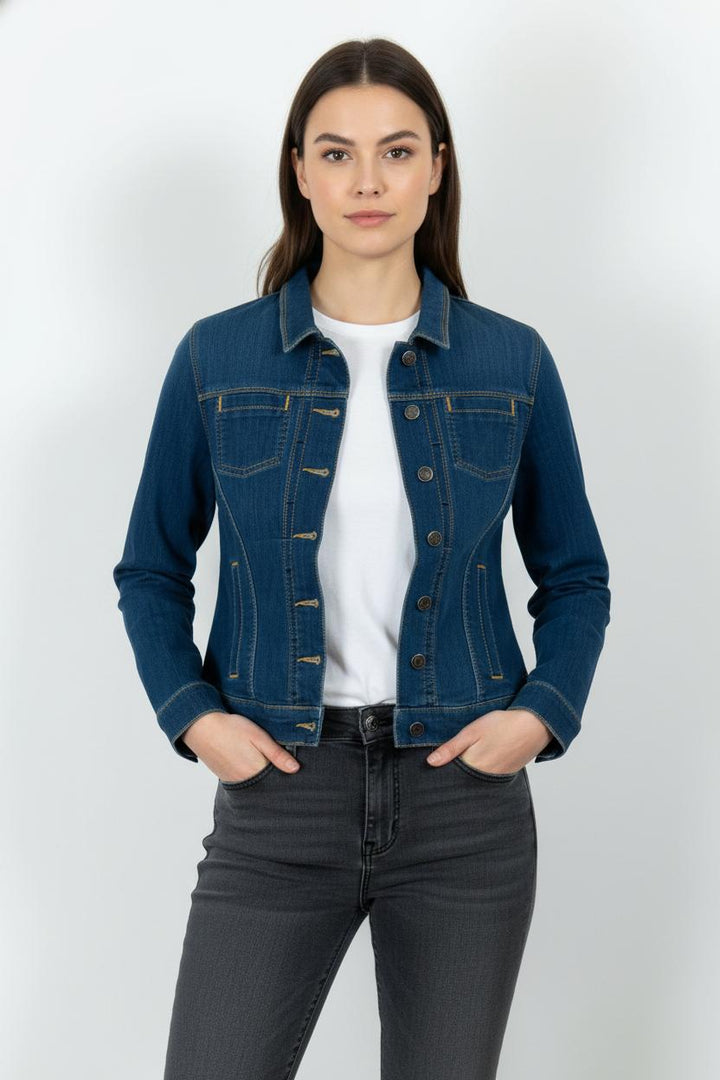 Veste en Jean Bleue - Taille M/38 de la marque Saint James | PARAD103010 - Vendu par Paradigme - Image 1