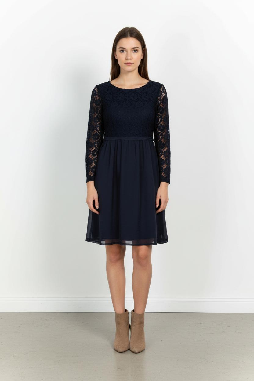 Robe Dentelle Bleue - Taille M/38 de la marque La Fée Maraboutée | PARAD103040 - Vendu par Paradigme - Image 1