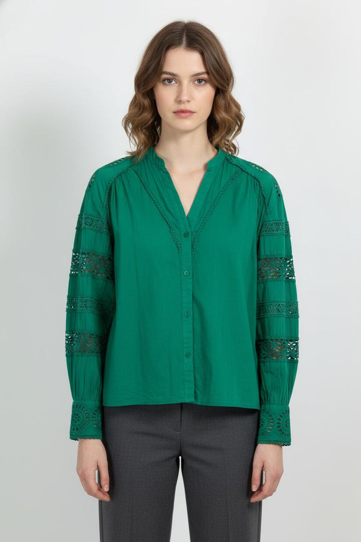 Blouse Verte - Taille S/36 de la marque IKKS | PARAD103050 - Vendu par Paradigme - Image 1