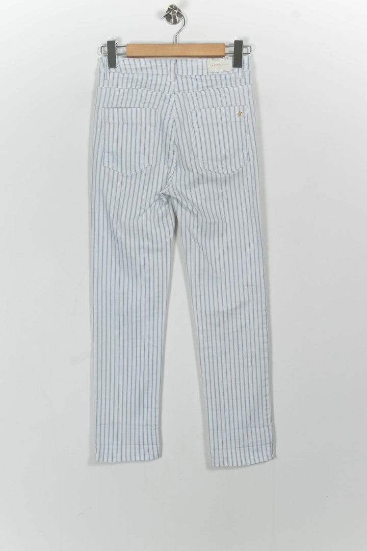 Pantalon Rayé Blanc et Bleu - Taille M/38 de la marque La Petite Etoile | PARAD103054 - Vendu par Paradigme - Image 4