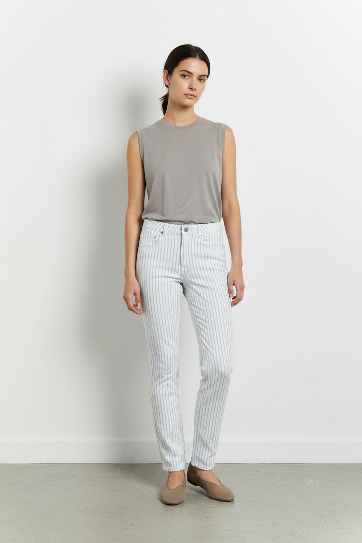 Pantalon Rayé Blanc et Bleu - Taille M/38 de la marque La Petite Etoile | PARAD103054 - Vendu par Paradigme - Image 1