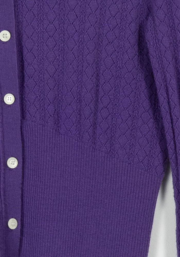 Cardigan Violet - Taille S/36 de la marque Marie Sixtine | PARAD103060 - Vendu par Paradigme - Image 3