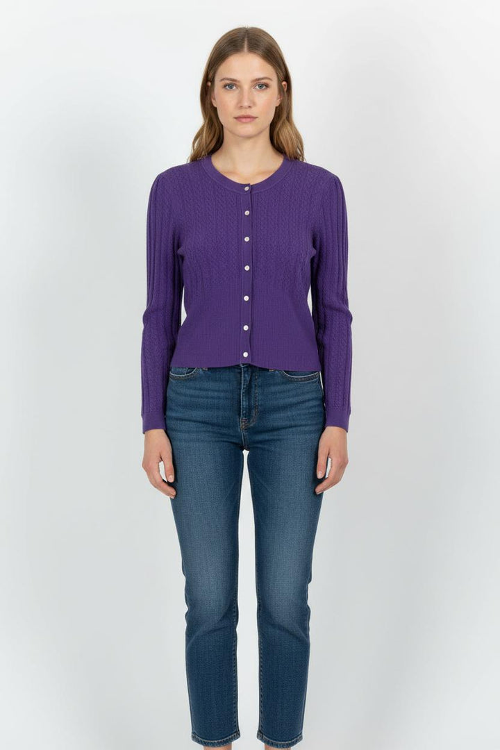 Cardigan Violet - Taille S/36 de la marque Marie Sixtine | PARAD103060 - Vendu par Paradigme - Image 1