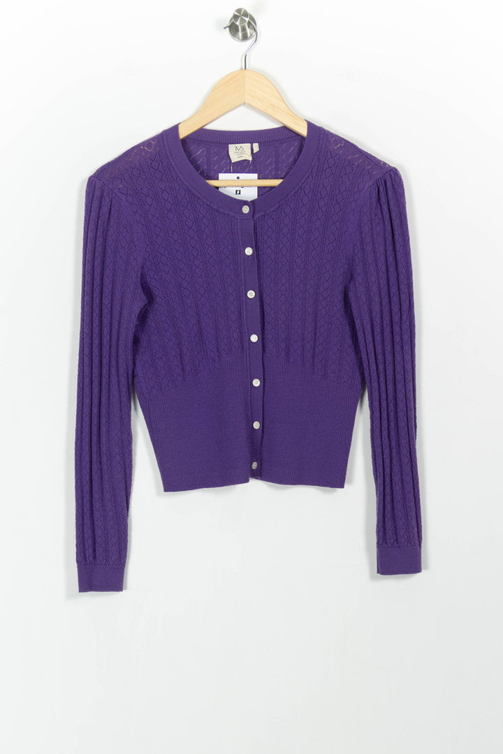 Cardigan Violet - Taille S/36 de la marque Marie Sixtine | PARAD103060 - Vendu par Paradigme - Image 2