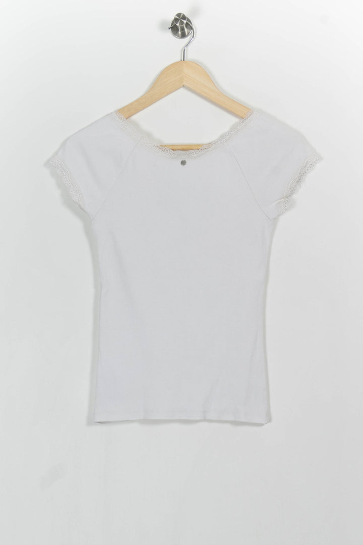 Tee-shirt Blanc - Taille XS/34 de la marque IKKS | PARAD103076 - Vendu par Paradigme - Image 4