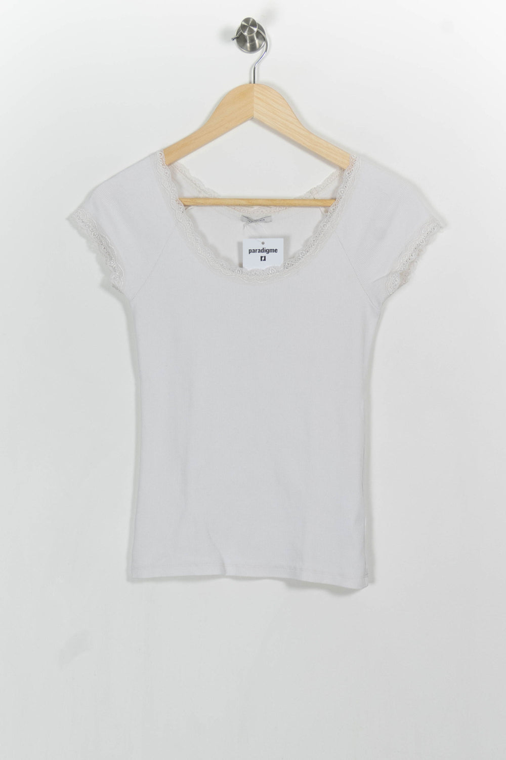 Tee-shirt Blanc - Taille XS/34 de la marque IKKS | PARAD103076 - Vendu par Paradigme - Image 2