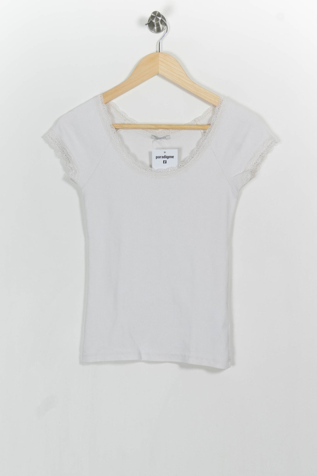 Tee-shirt Blanc - Taille XS/34 de la marque IKKS | PARAD103076 - Vendu par Paradigme - Image 2