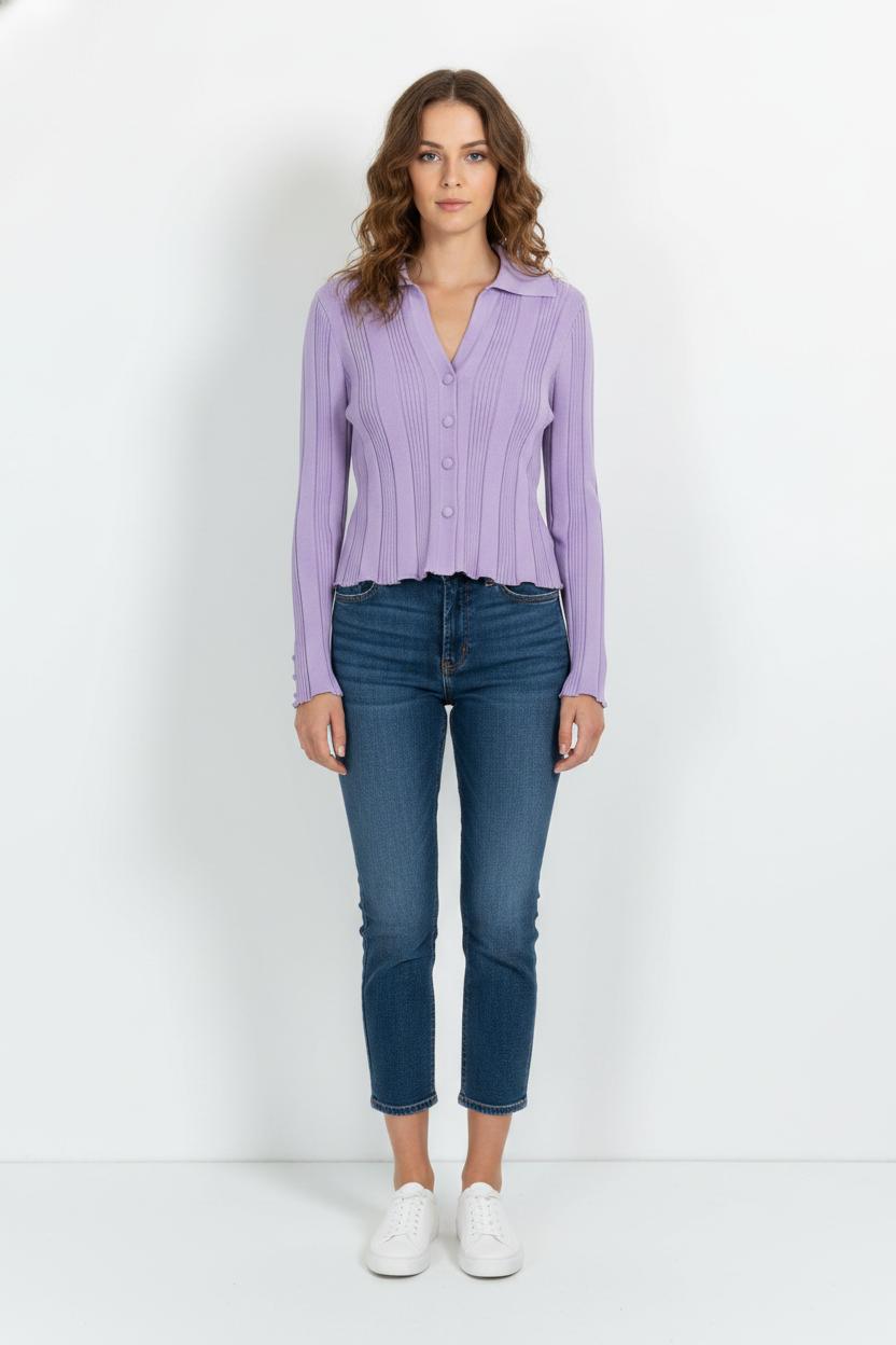 Cardigan Violet - Taille S/36 de la marque Suncoo | PARAD103079 - Vendu par Paradigme - Image 1
