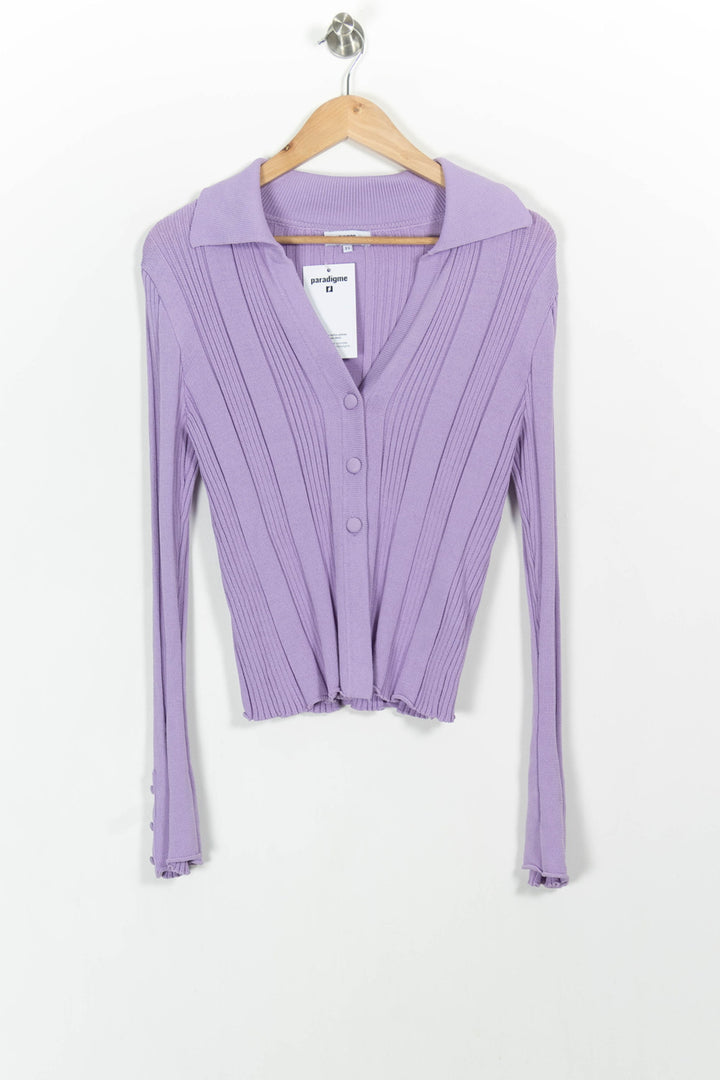 Cardigan Violet - Taille S/36 de la marque Suncoo | PARAD103079 - Vendu par Paradigme - Image 2