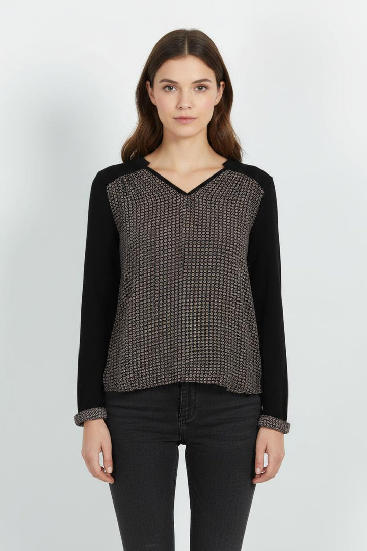 Pull Noir et Beige - Taille M/38 de la marque La Petite Etoile | PARAD103086 - Vendu par Paradigme - Image 1
