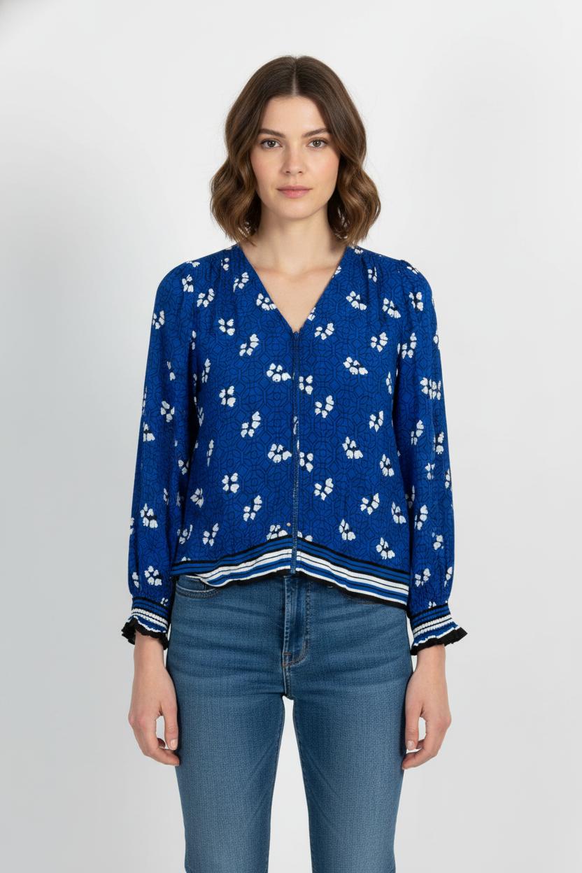 Blouse Bleue et Blanche - Taille S/36 de la marque Suncoo | PARAD103089 - Vendu par Paradigme - Image 1