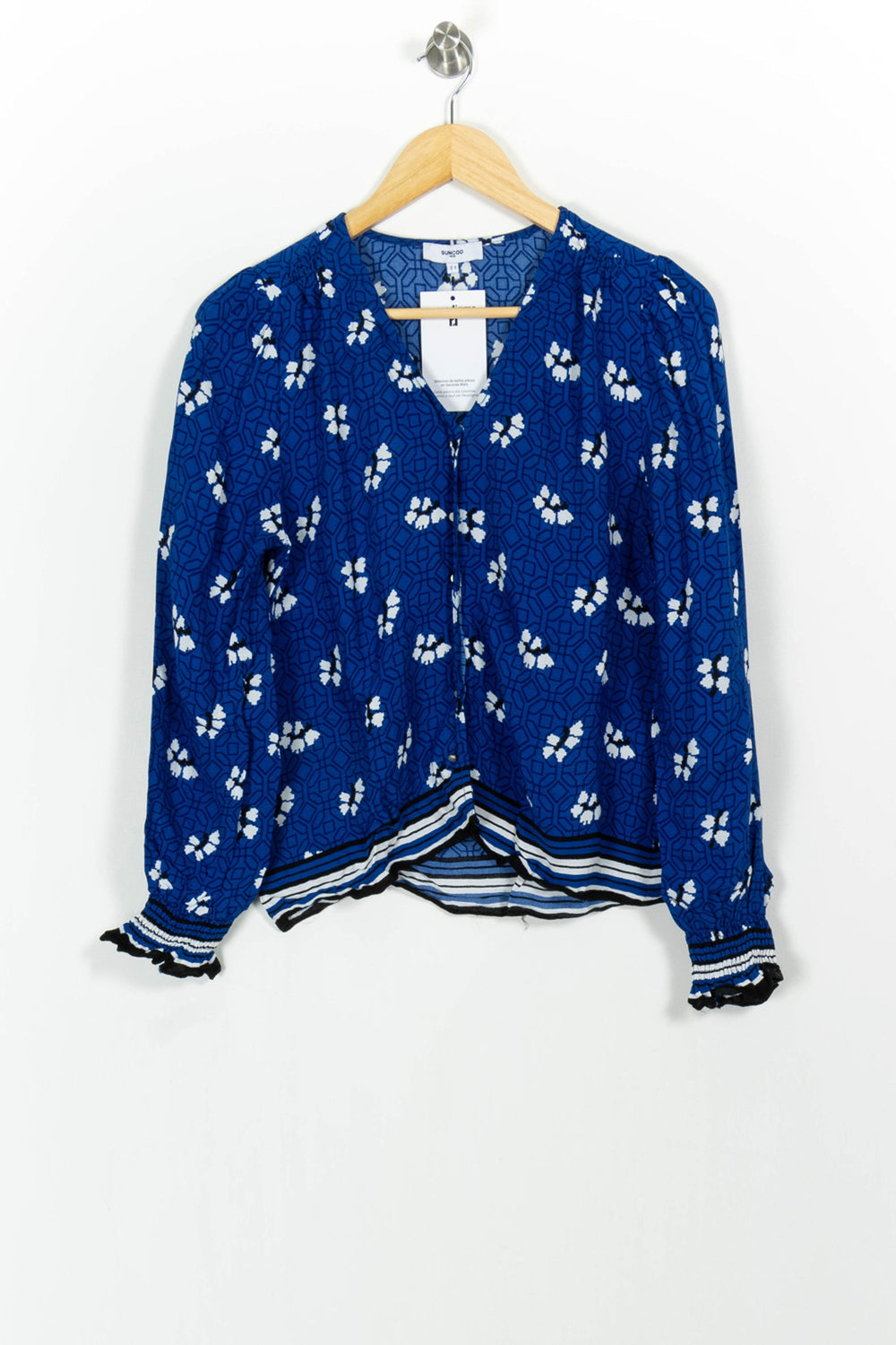 Blouse Bleue et Blanche - Taille S/36 de la marque Suncoo | PARAD103089 - Vendu par Paradigme - Image 2