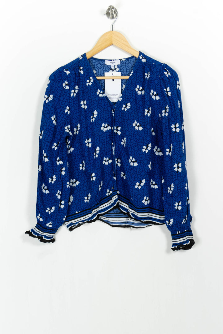 Blouse Bleue et Blanche - Taille S/36 de la marque Suncoo | PARAD103089 - Vendu par Paradigme - Image 2