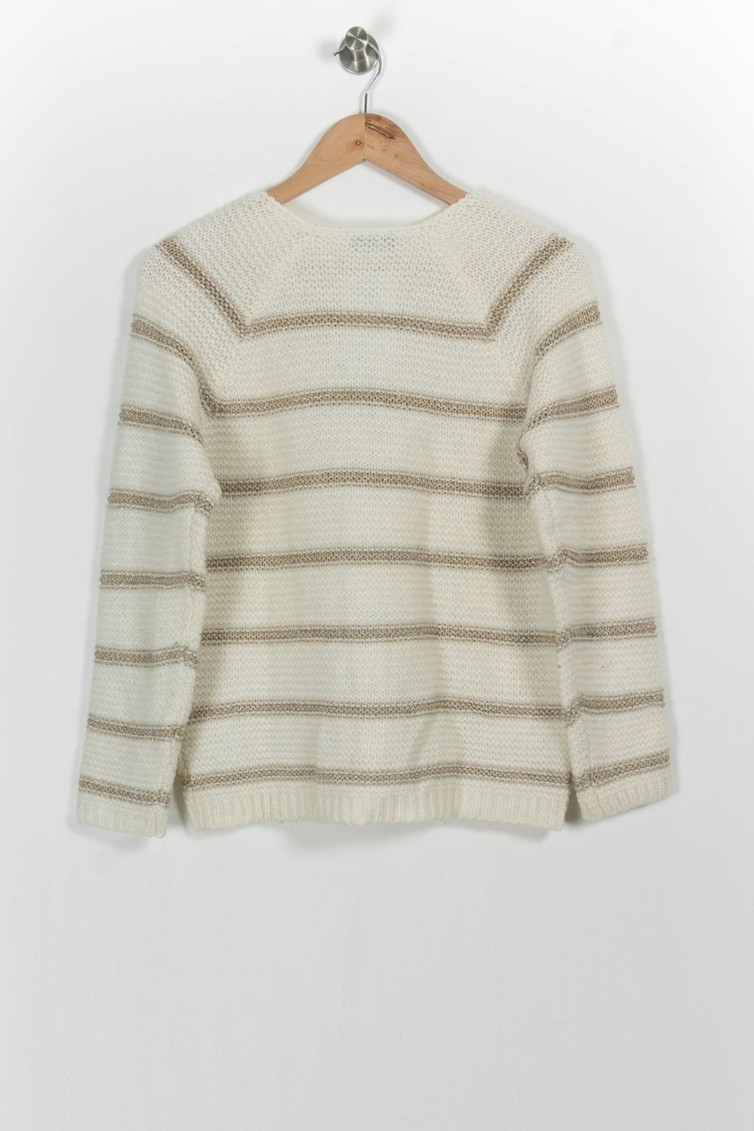 Pull Rayé Beige et Blanc - Taille XS/34 de la marque Suncoo | PARAD103093 - Vendu par Paradigme - Image 4