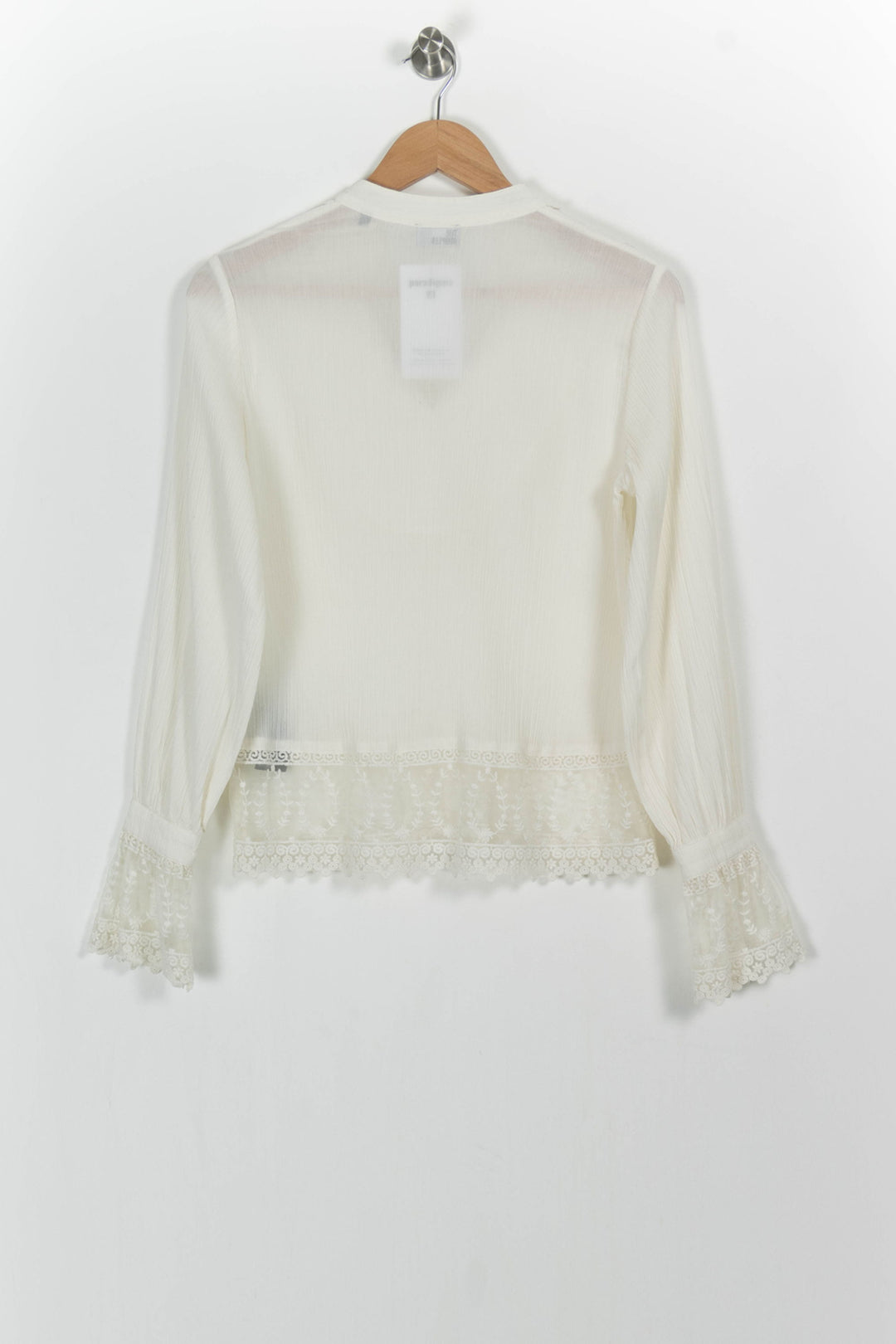 Blouse Écrue - Taille XS/34 de la marque The Kooples | PARAD103094 - Vendu par Paradigme - Image 4