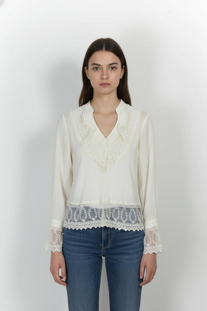 Blouse Écrue - Taille XS/34 de la marque The Kooples | PARAD103094 - Vendu par Paradigme - Image 1
