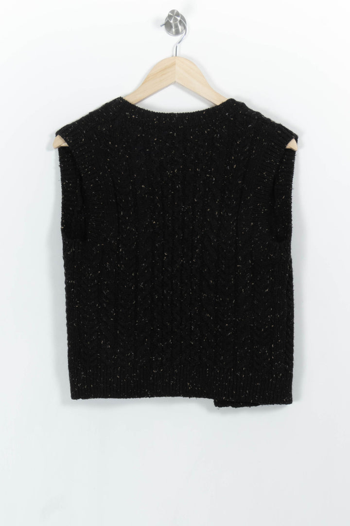 Gilet Sans Manches Noir - Taille XS/34 de la marque Maison 123 | PARAD103098 - Vendu par Paradigme - Image 4