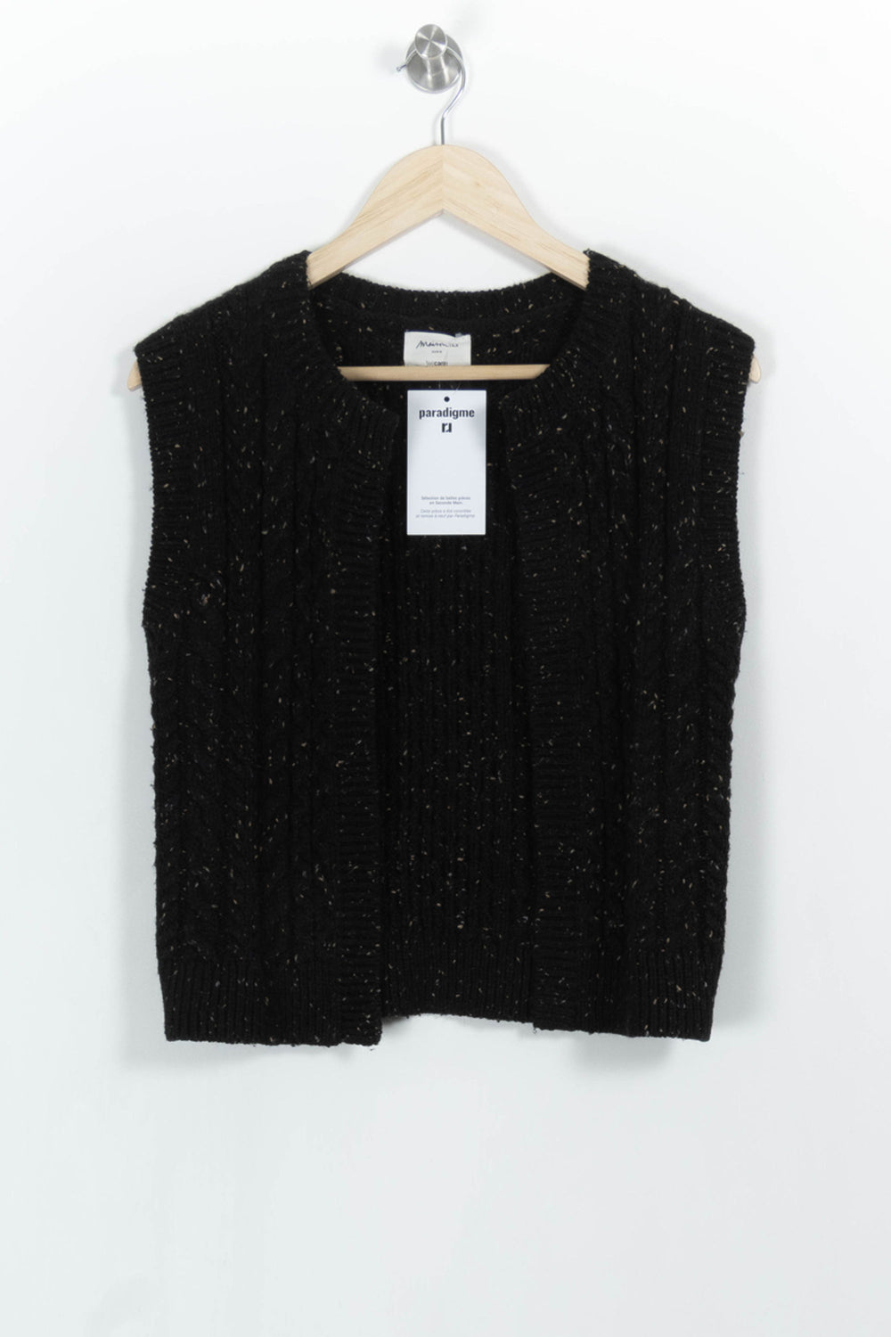 Gilet Sans Manches Noir - Taille XS/34 de la marque Maison 123 | PARAD103098 - Vendu par Paradigme - Image 2