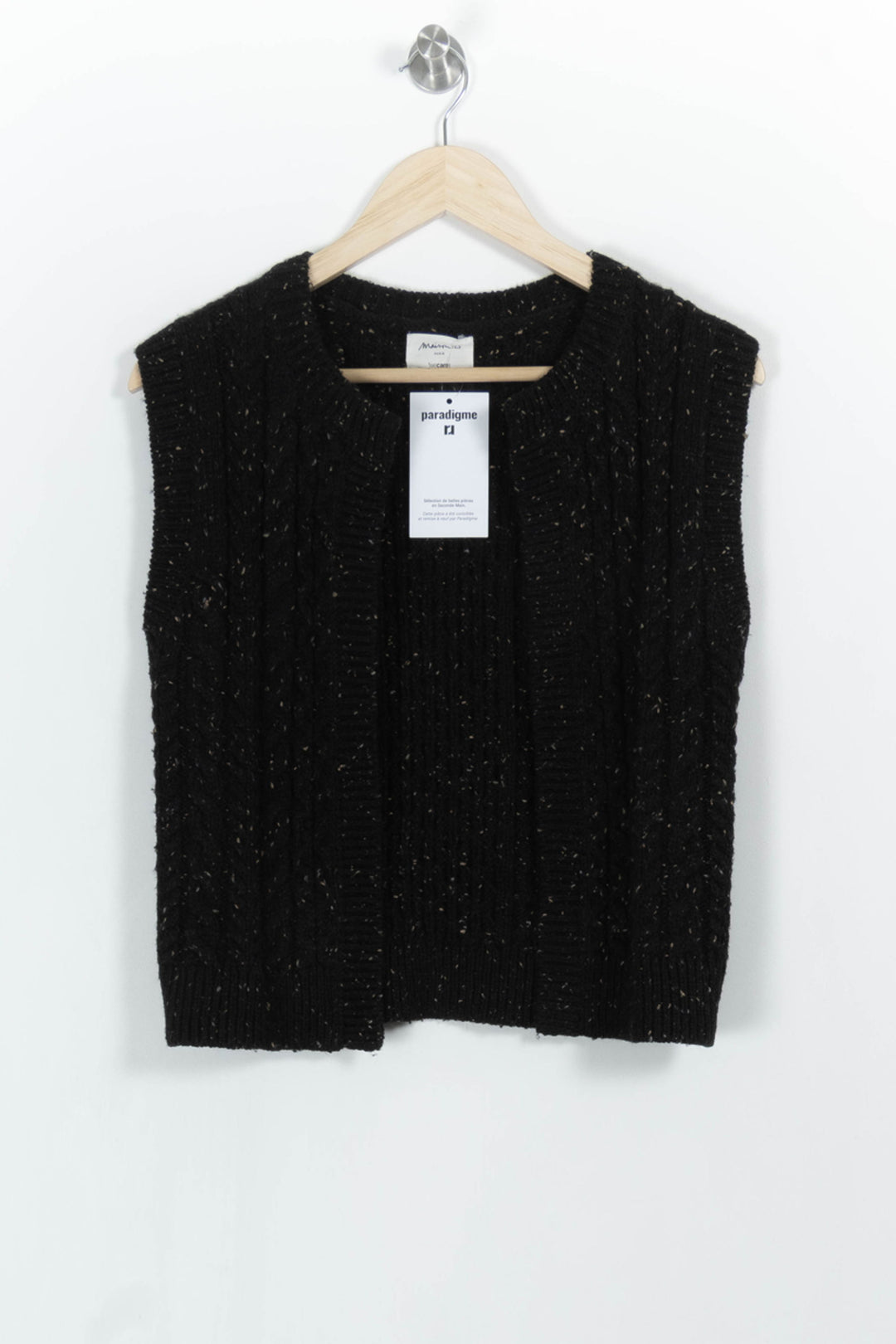 Gilet Sans Manches Noir - Taille XS/34 de la marque Maison 123 | PARAD103098 - Vendu par Paradigme - Image 2