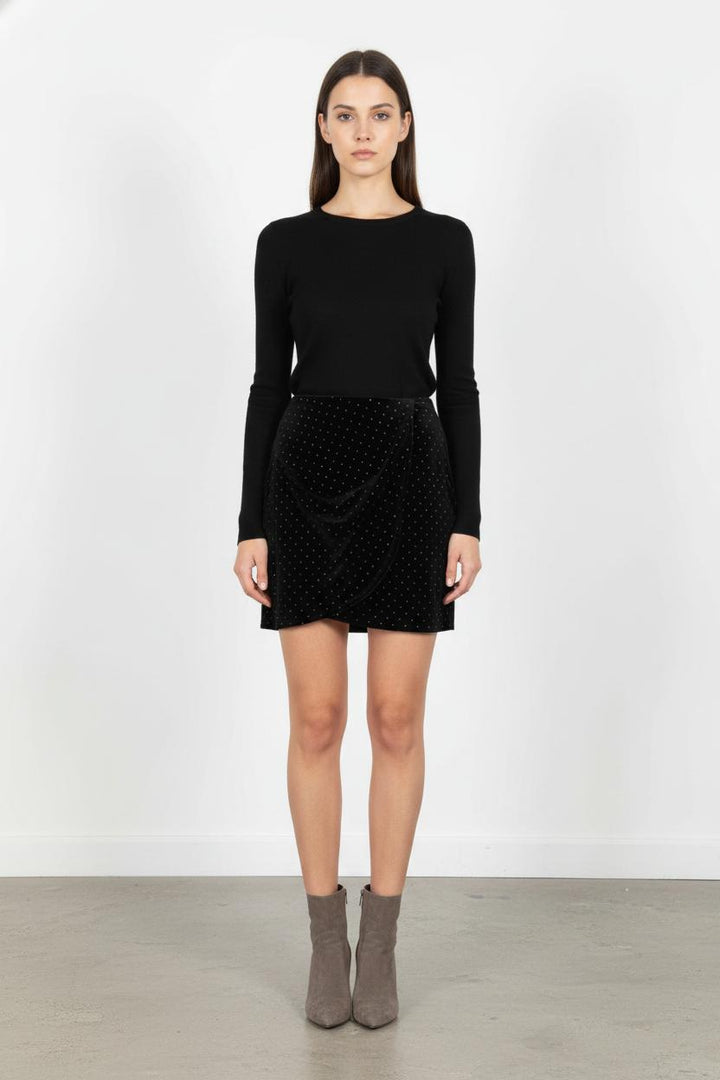 Jupe Courte Noire à Pois - Taille S/36 de la marque Karl Marc John | PARAD103104 - Vendu par Paradigme - Image 1