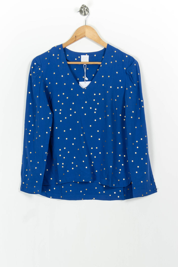 Blouse Bleue et Dorée - Taille XS/34 de la marque Karl Marc John | PARAD103114 - Vendu par Paradigme - Image 2