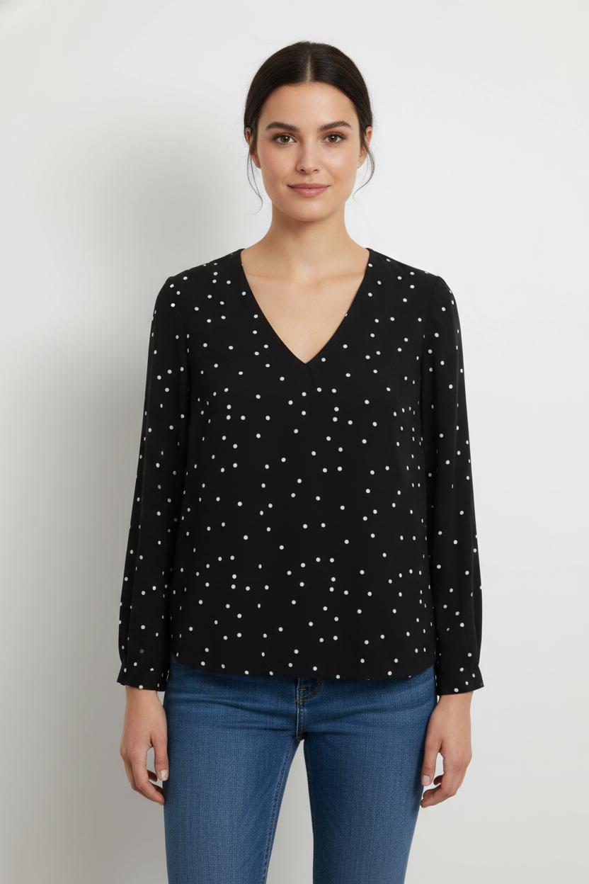 Blouse Noire et Blanche - Taille XS/34 de la marque Karl Marc John | PARAD103118 - Vendu par Paradigme - Image 1
