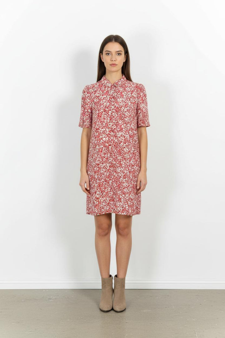 Robe Chemise Rouge et Blanche - Taille L/40 de la marque I.Code | PARAD103124 - Vendu par Paradigme - Image 1