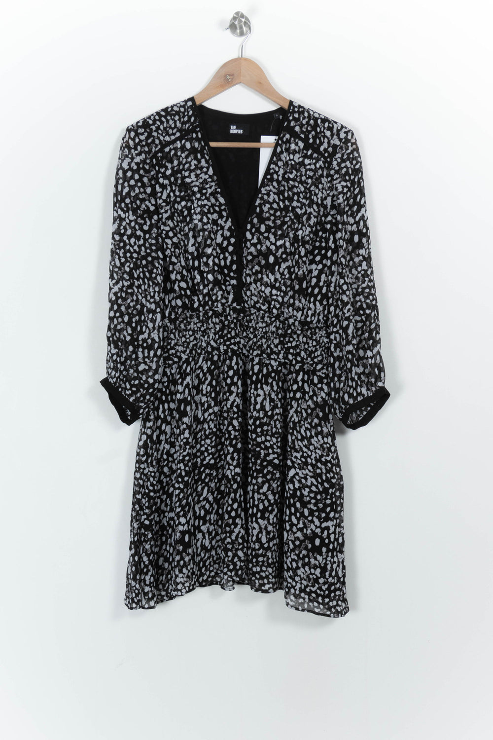 Robe Midi Noire et Blanche - Taille L/40 de la marque The Kooples | PARAD103127 - Vendu par Paradigme - Image 2