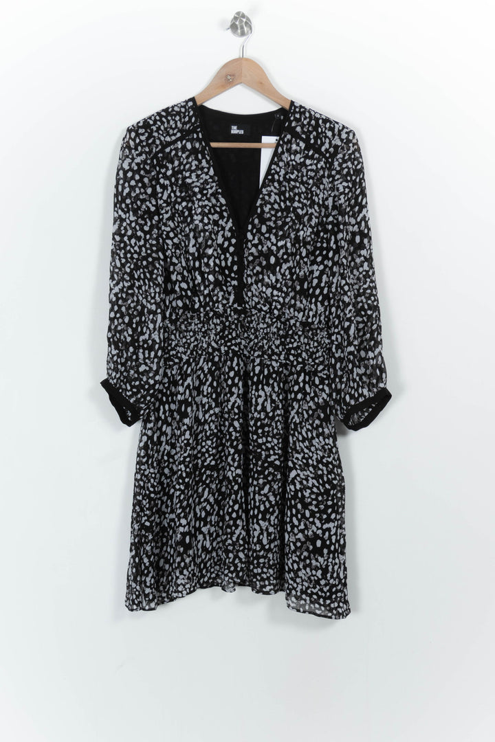 Robe Midi Noire et Blanche - Taille L/40 de la marque The Kooples | PARAD103127 - Vendu par Paradigme - Image 2